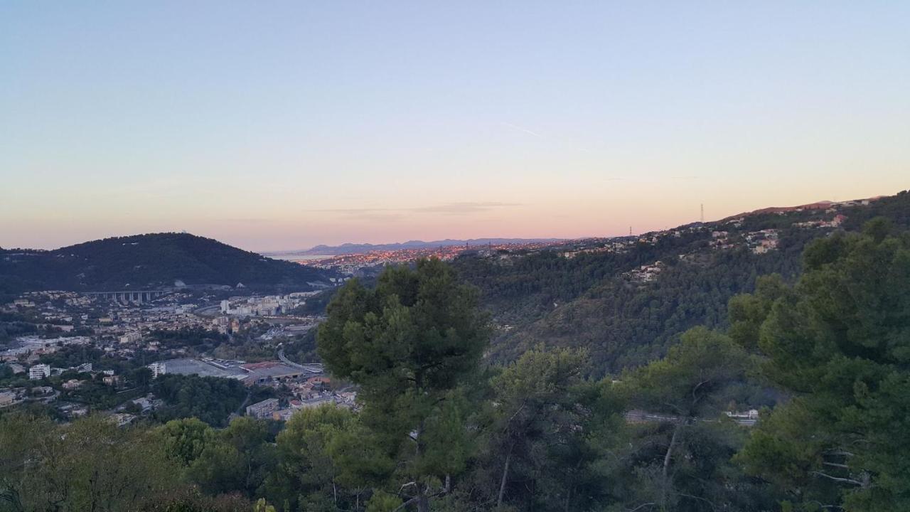 Le Chalet De La Pierreraie Cote D'Azur Piscine Terrasse Et Vue Mer Drap Buitenkant foto