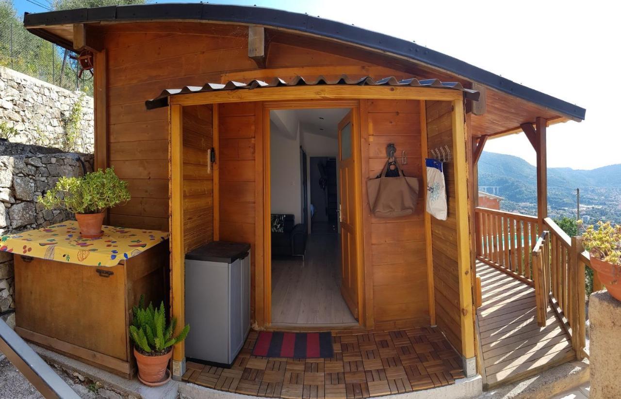 Le Chalet De La Pierreraie Cote D'Azur Piscine Terrasse Et Vue Mer Drap Buitenkant foto