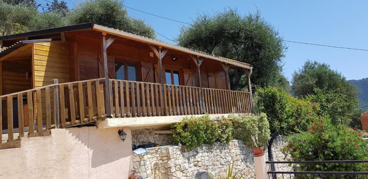 Le Chalet De La Pierreraie Cote D'Azur Piscine Terrasse Et Vue Mer Drap Buitenkant foto