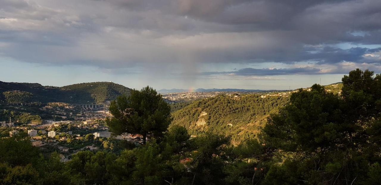 Le Chalet De La Pierreraie Cote D'Azur Piscine Terrasse Et Vue Mer Drap Buitenkant foto